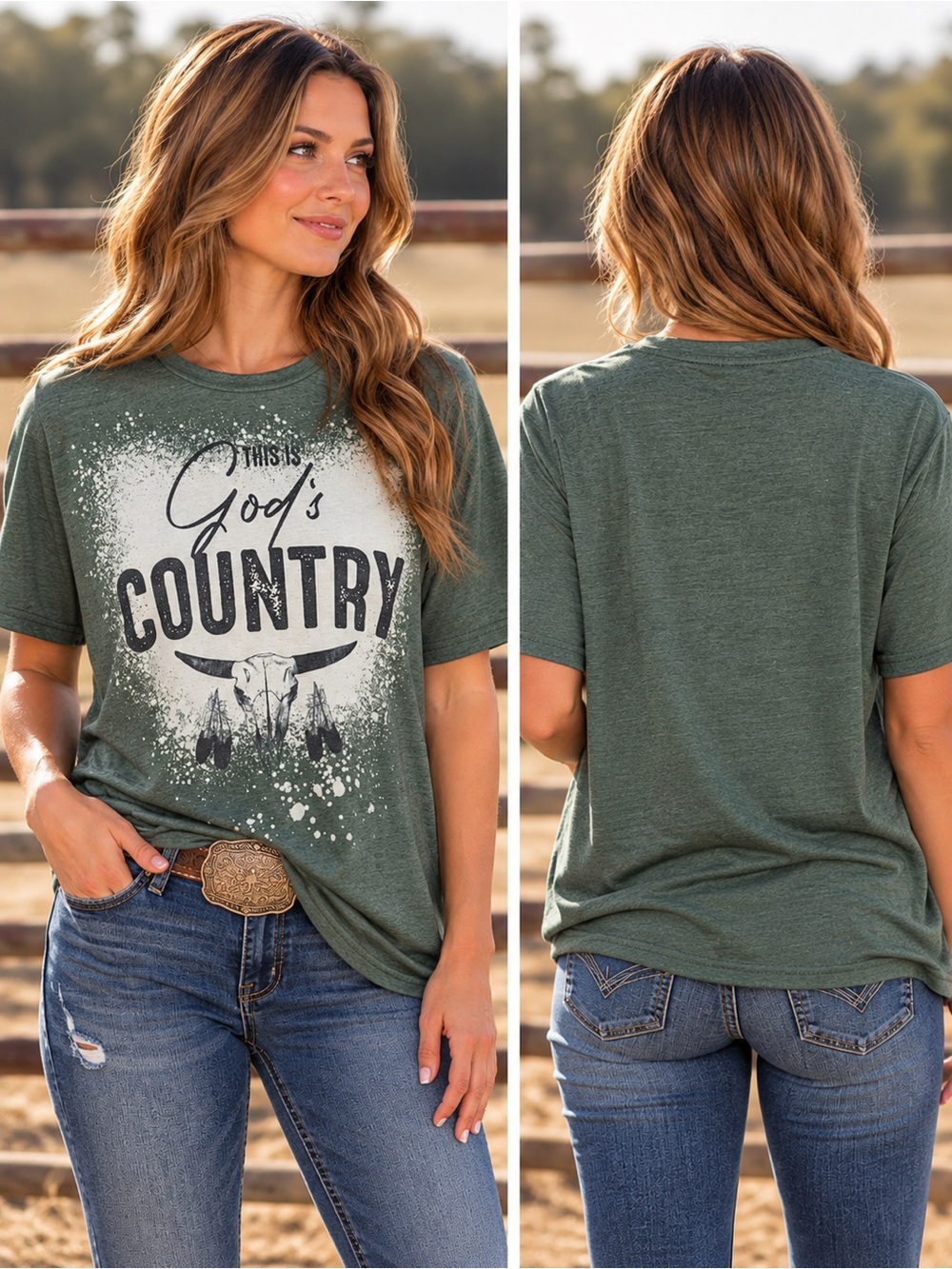 God's Country Graphic Tee - Green